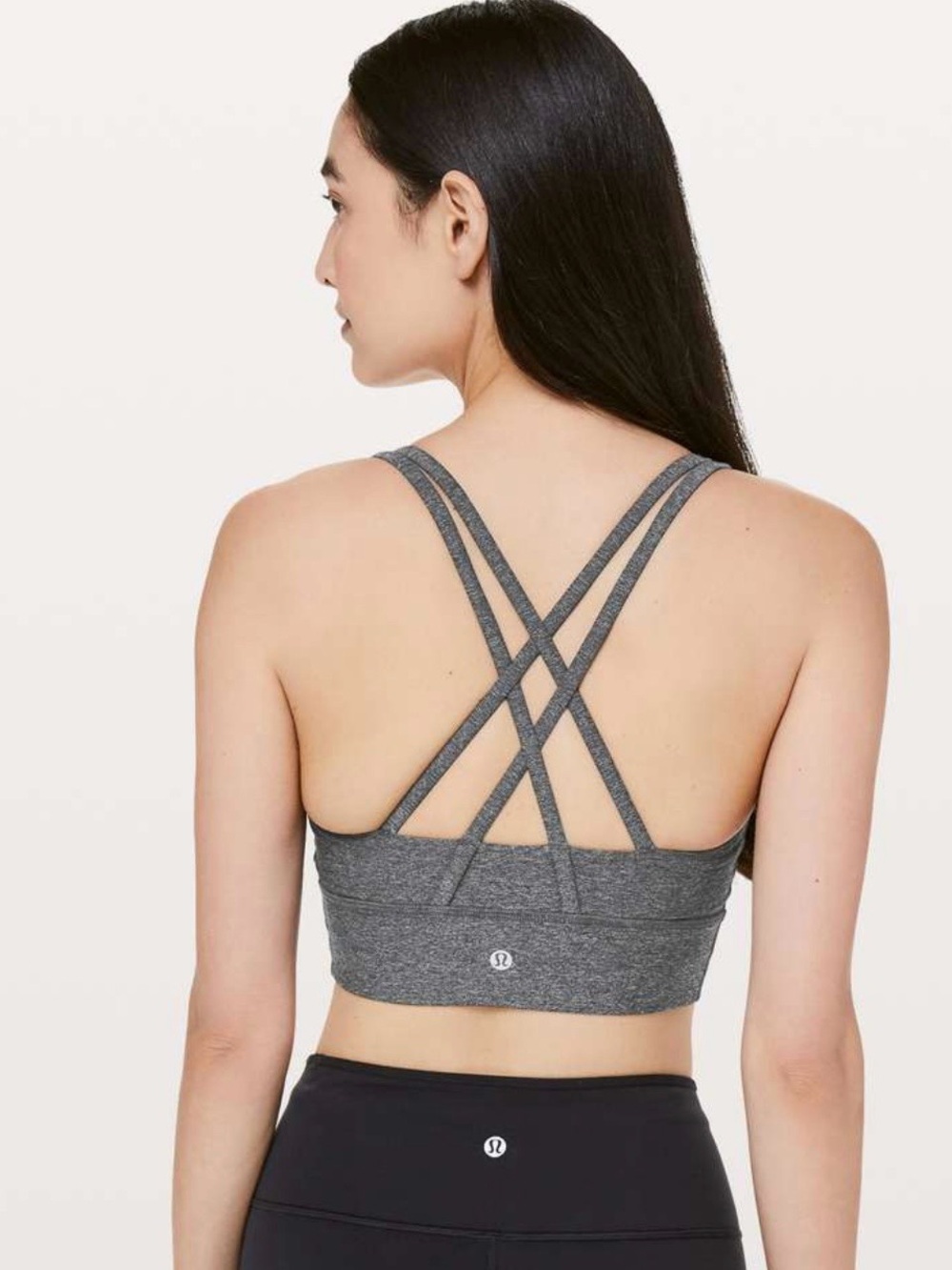Lululemon Energy Bra *Long Line in Heathered Black
